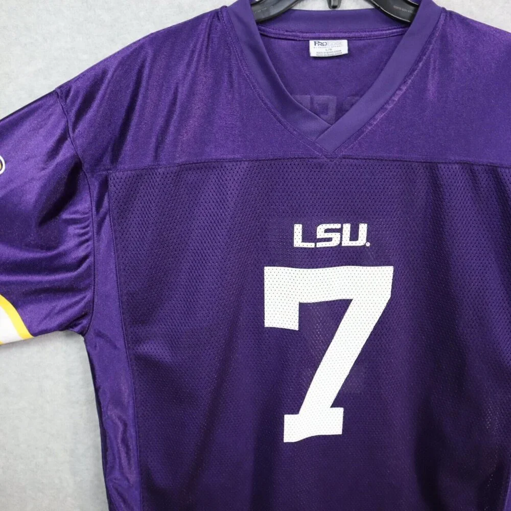 LSU Tigers NCAA Mesh Jersey #7 Unisex Adult Large Pro Edge By Knight Apparel - Picture 2 of 12